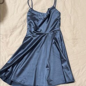 Windsor Navy Satin Mini Dress